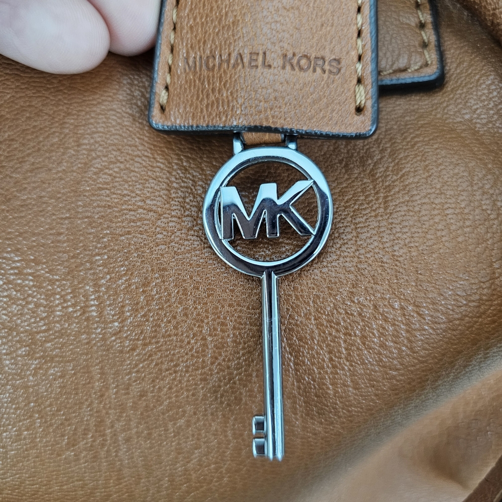 Michael Kors Tan Satchel with Silver Hardware - Picture 6 of 16